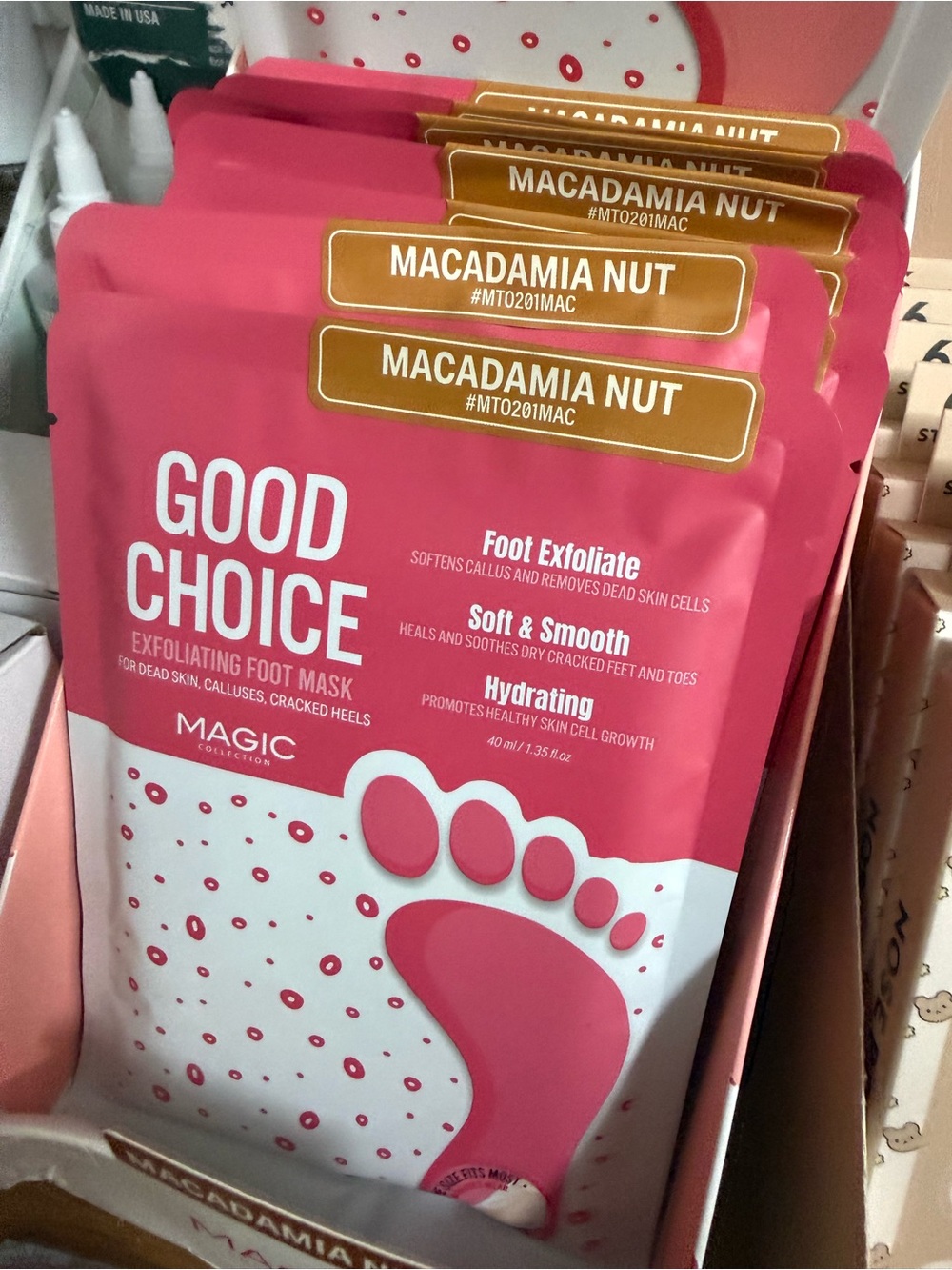 Good Chic Macadamia Nut Exfoliating Foot Mask - Pink